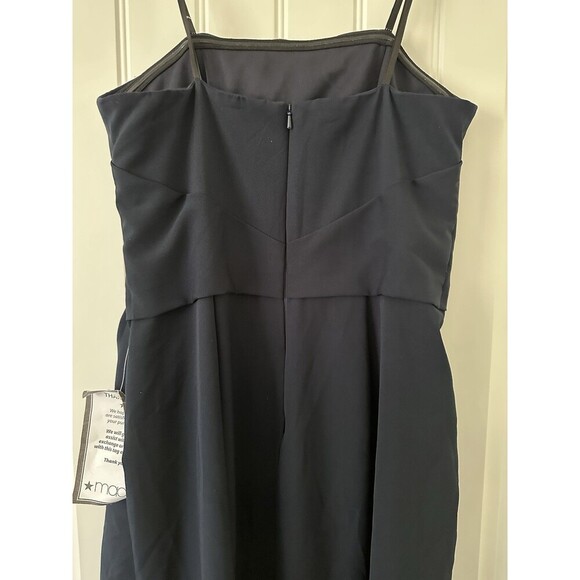 Betsy & Adam Women's Faux-Wrap Strapless Gown Floor-length formal dress Navy 6 - Picture 11 of 11